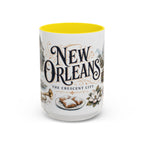 New Orleans Coffee Mug | United States Travel Souvenir | Vintage Illustrated City Gift | 11 oz 15 oz Accent Mug