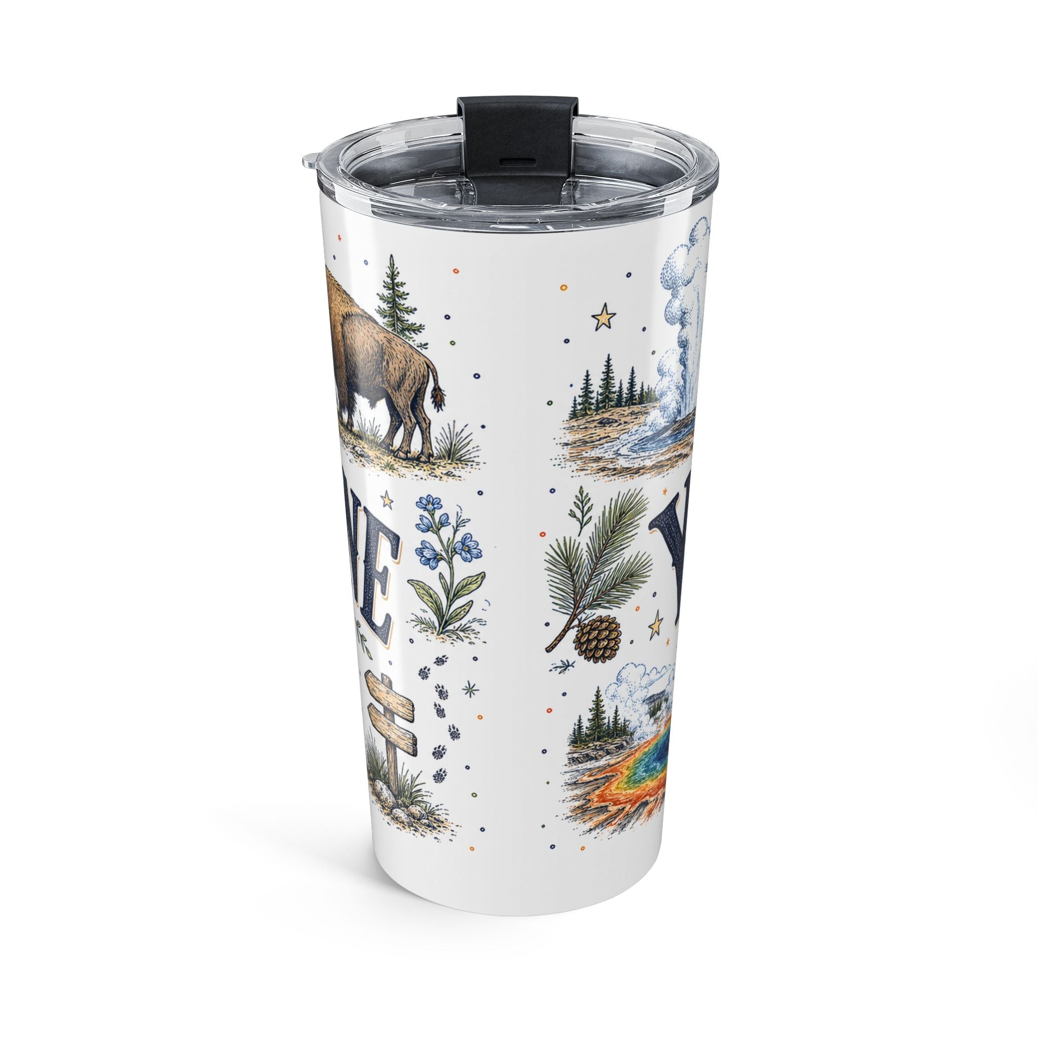 Yellowstone National Park 20oz Tumbler | Hiking Camping Nature Gift | Insulated Stainless Steel Travel Cup