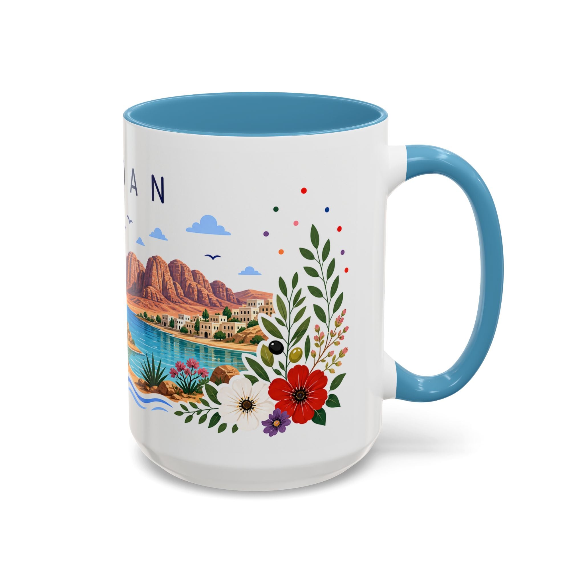 Jordan Coffee Mug | Travel Souvenir Accent Mug | Place Gift Ceramic Cup 11oz 15oz