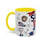 Super Dad My Hero Coffee Mug | Father's Day Gift for Dad | Accent Color Ceramic 11oz 15oz