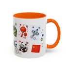 Beijing Coffee Mug | Postage Stamp Collage Mug | Travel Souvenir Accent Cup 11oz 15oz