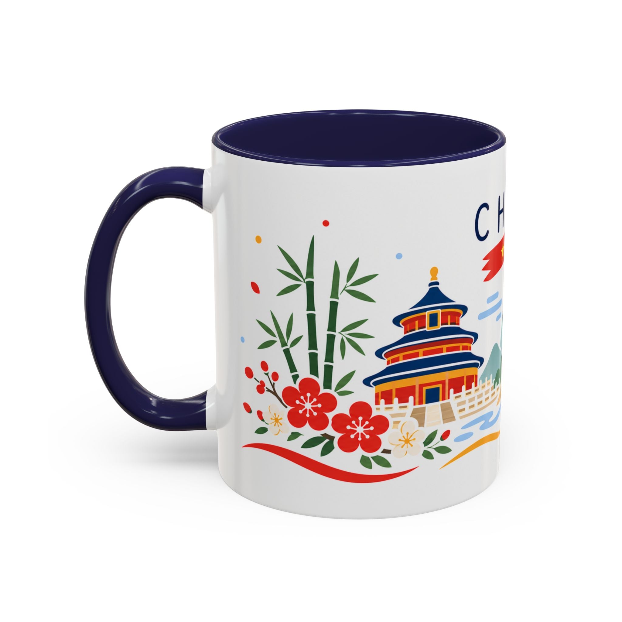 China Coffee Mug | Travel Souvenir Accent Mug | Country Gift Ceramic Cup 11oz 15oz