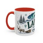 Lapland Coffee Mug | Travel Destination Souvenir Gift | Accent Color Ceramic 11oz 15oz