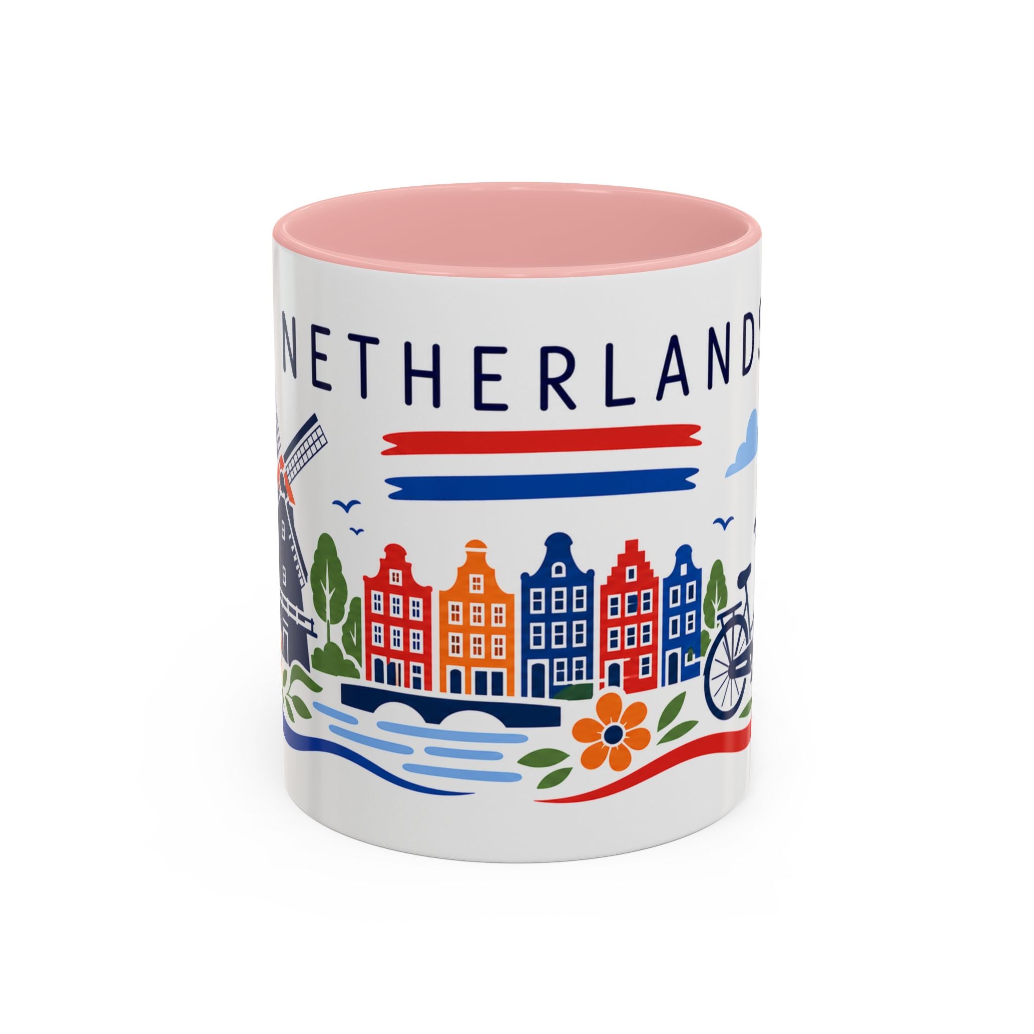 Netherlands Coffee Mug | Travel Souvenir Accent Mug | Country Gift Ceramic Cup 11oz 15oz