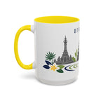 Denpasar Coffee Mug | Indonesia Travel Souvenir | Porcelain Decal City Gift | 11oz 15oz Accent Mug