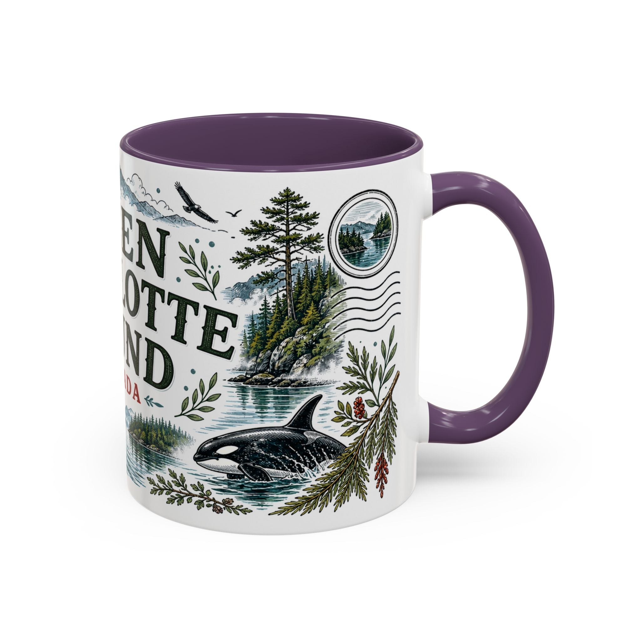 Queen Charlotte Sound Coffee Mug | Travel Destination Souvenir Gift | Accent Color Ceramic 11oz 15oz