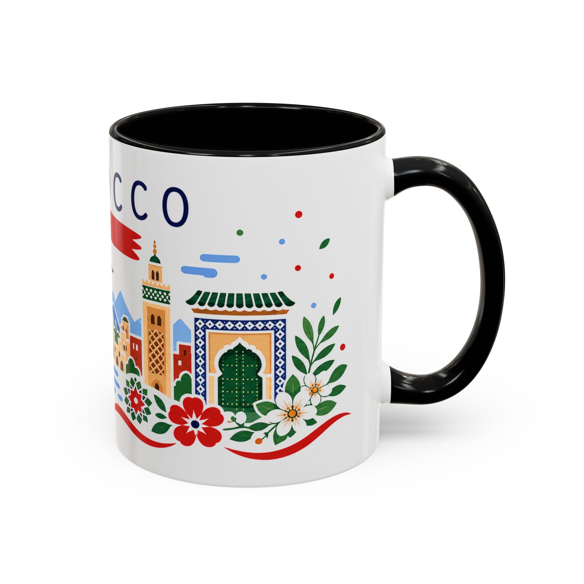 Morocco Coffee Mug | Travel Souvenir Accent Mug | Country Gift Ceramic Cup 11oz 15oz