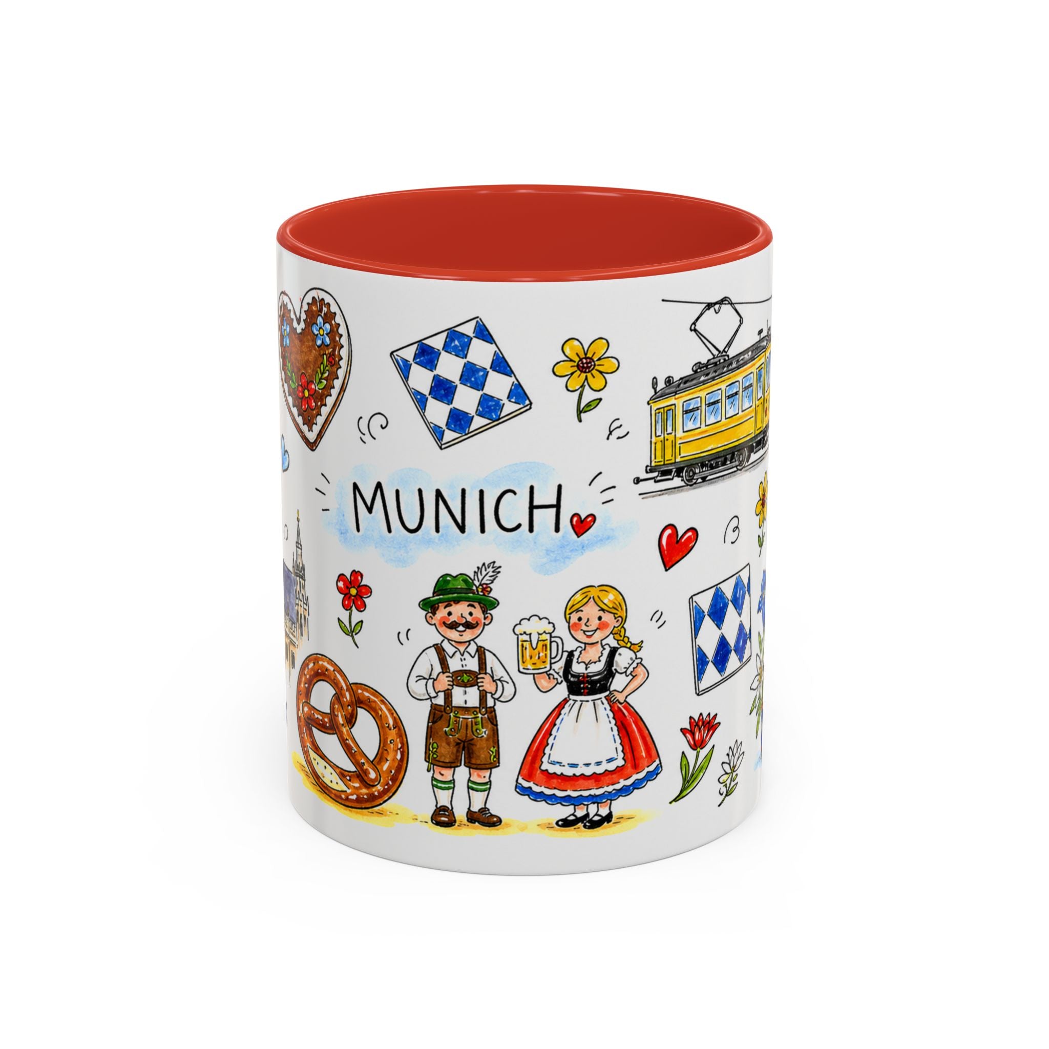 Munich Travel Mug | European City Souvenir Accent Coffee Mug | 11oz 15oz Ceramic Cup