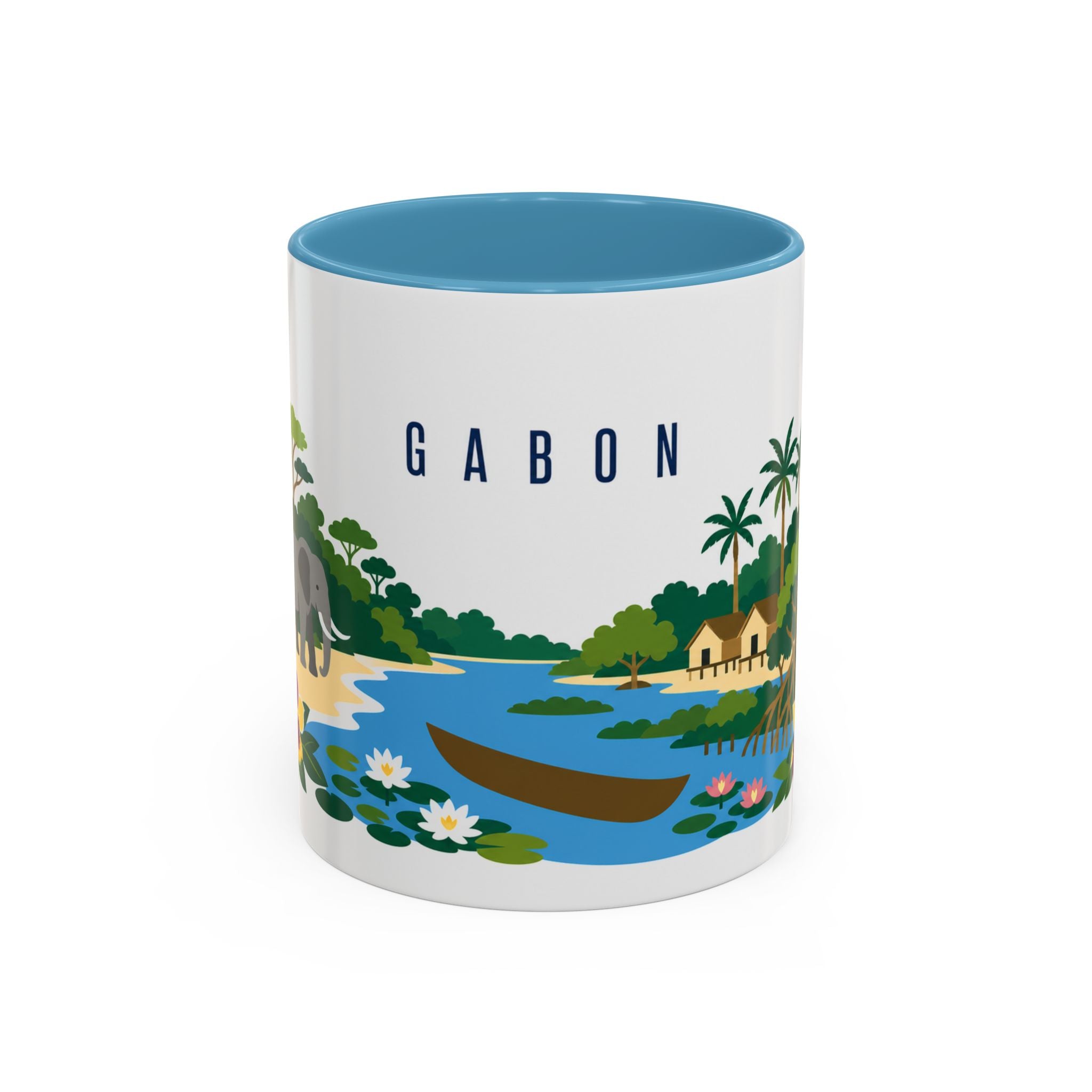 Gabon Coffee Mug | Travel Souvenir Accent Mug | Country Gift Ceramic Cup 11oz 15oz