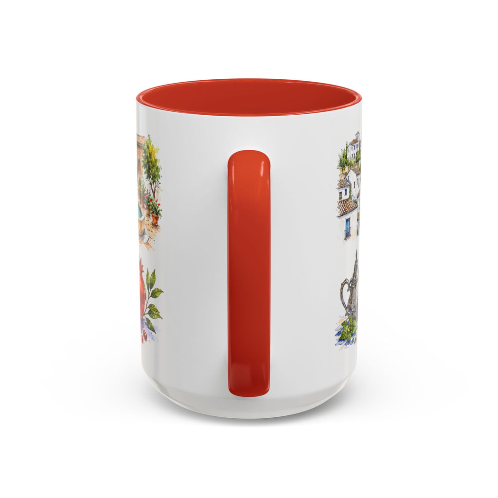 Granada Illustrated Travel Mug | City Souvenir Accent Coffee Mug | 11oz 15oz Ceramic Cup