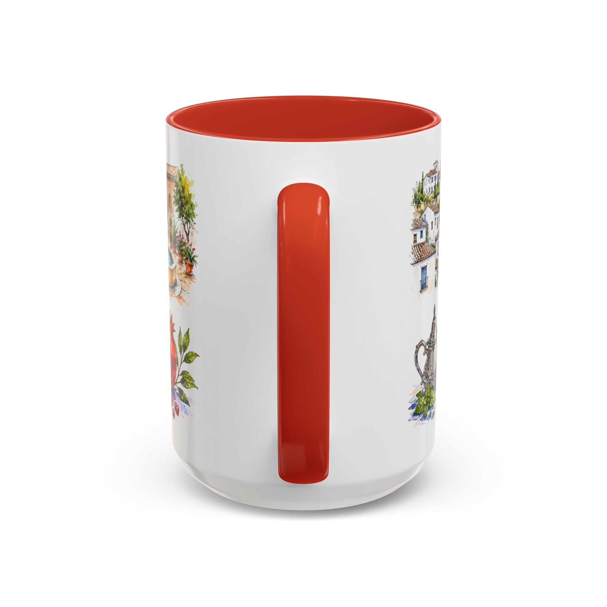 Granada Illustrated Travel Mug | City Souvenir Accent Coffee Mug | 11oz 15oz Ceramic Cup