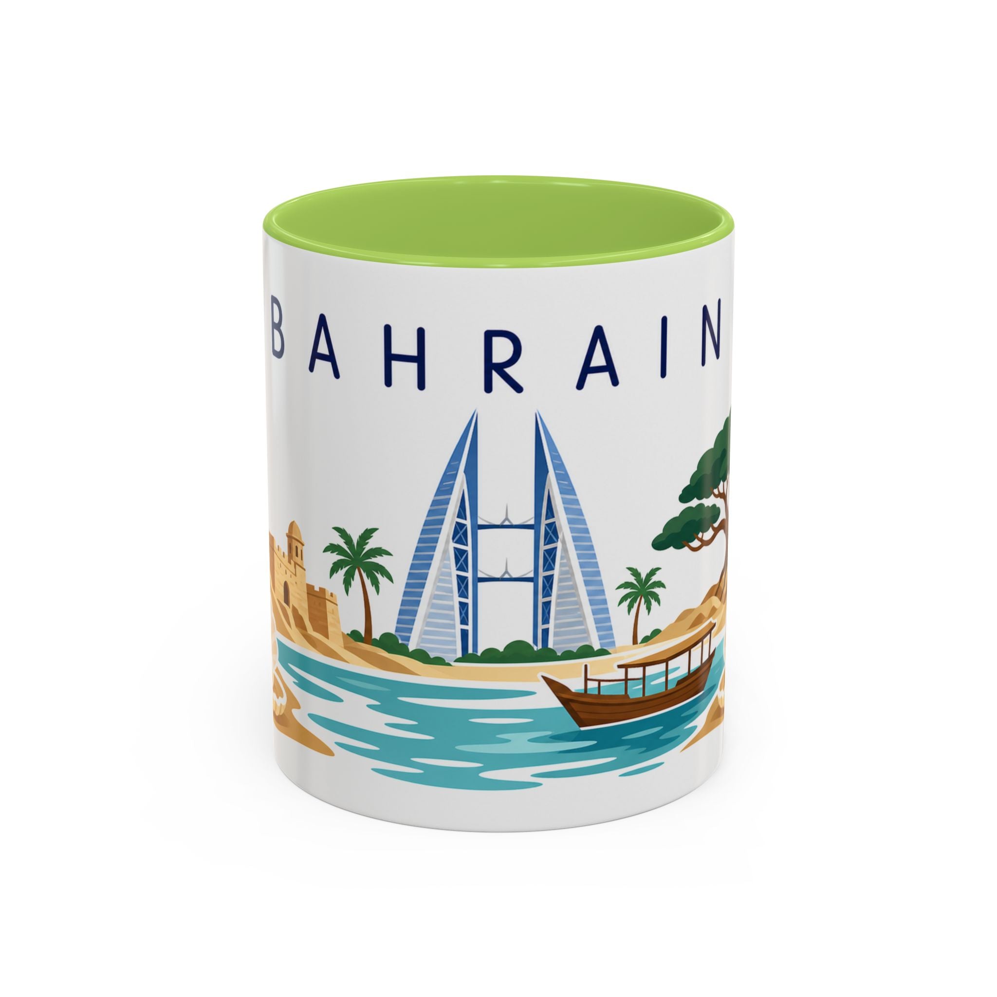 Bahrain Coffee Mug | Travel Souvenir Accent Mug | Country Gift Ceramic Cup 11oz 15oz