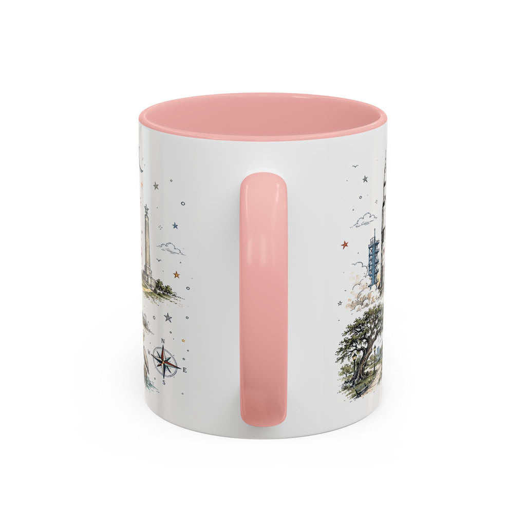 Houston Coffee Mug | Texas Souvenir City Gift | Accent Color Ceramic 11oz 15oz