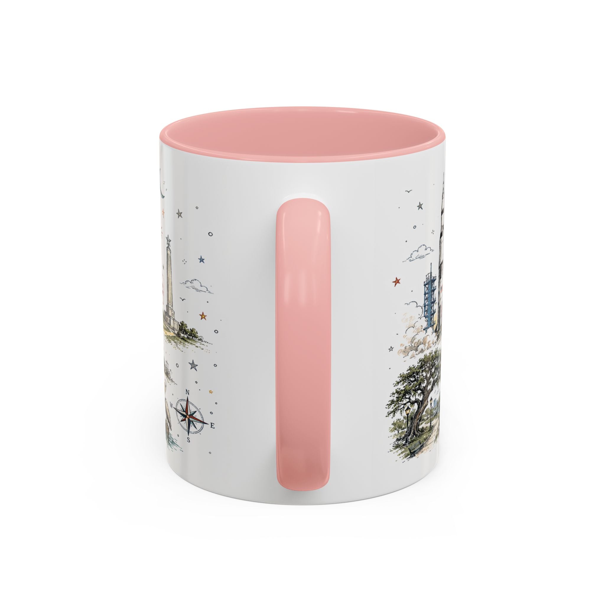 Houston Coffee Mug | Texas Souvenir City Gift | Accent Color Ceramic 11oz 15oz