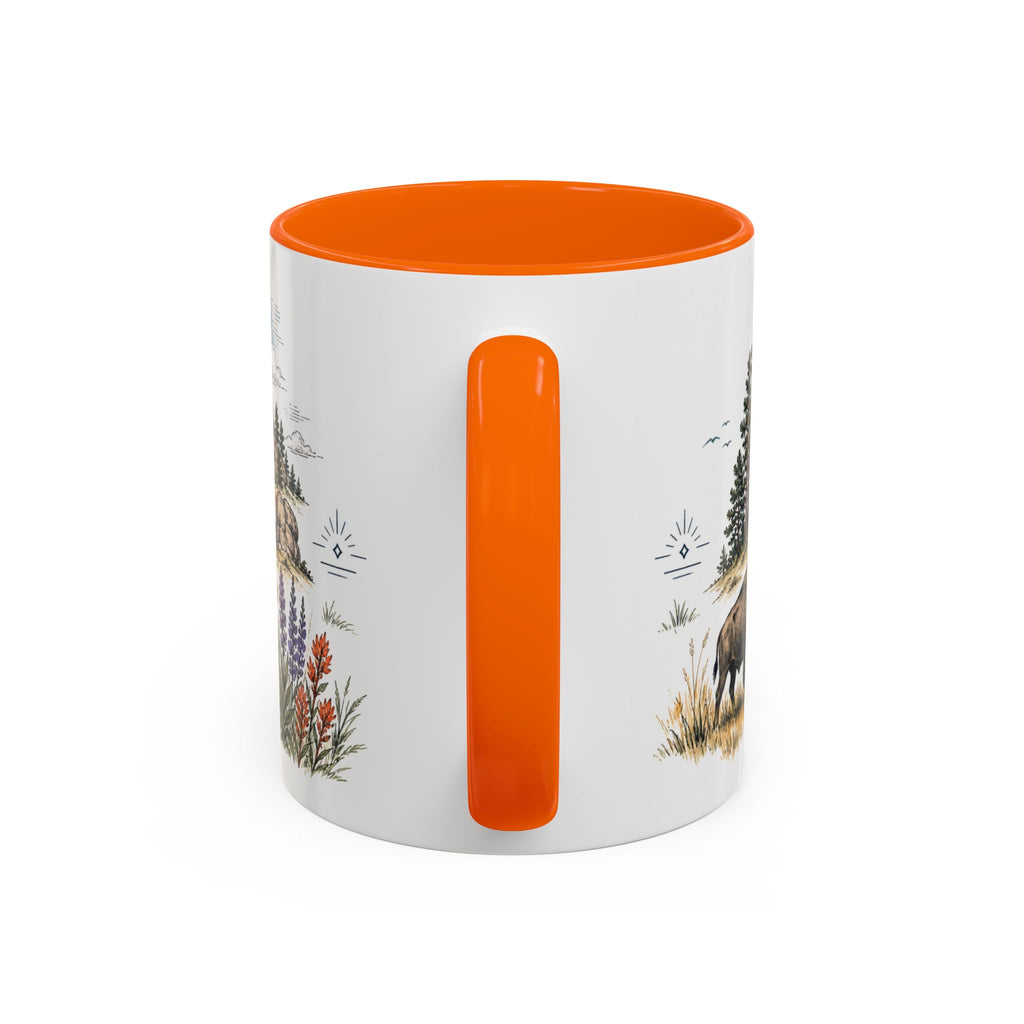 Devils Tower Mug, Wyoming Travel Souvenir, Bucket List Gift, Accent Ceramic Coffee Mug 11oz 15oz