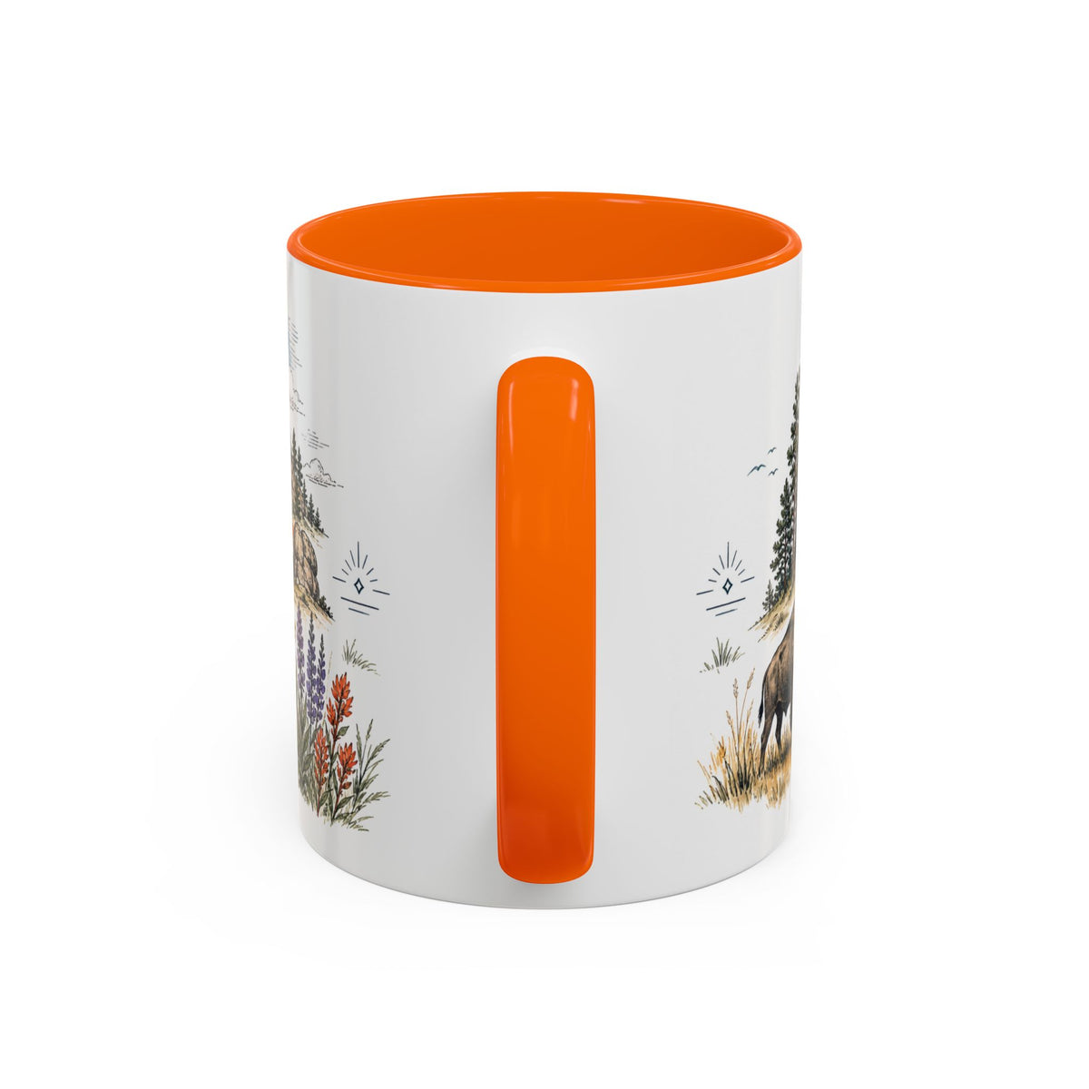 Devils Tower Mug, Wyoming Travel Souvenir, Bucket List Gift, Accent Ceramic Coffee Mug 11oz 15oz
