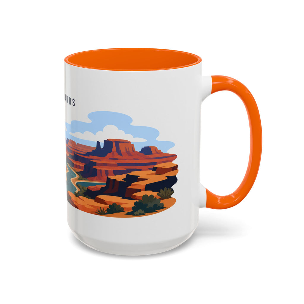 Canyonlands National Park Coffee Mug | Solid Color Block Park Souvenir | 11oz 15oz Accent Mug
