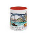 Porto Illustrated Travel Mug | City Souvenir Accent Coffee Mug | 11oz 15oz Ceramic Cup