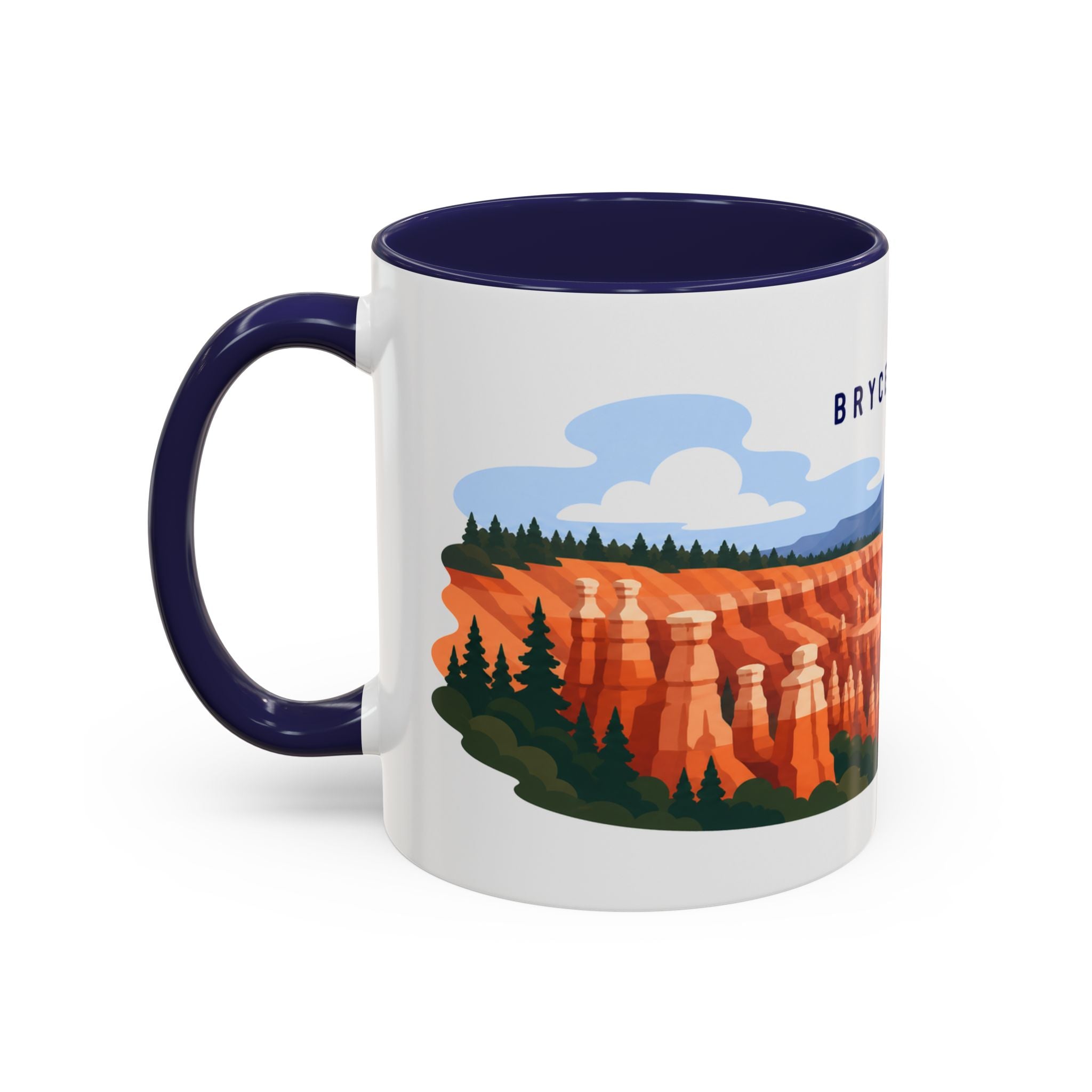 Bryce Canyon National Park Coffee Mug | Solid Color Block Park Souvenir | 11oz 15oz Accent Mug