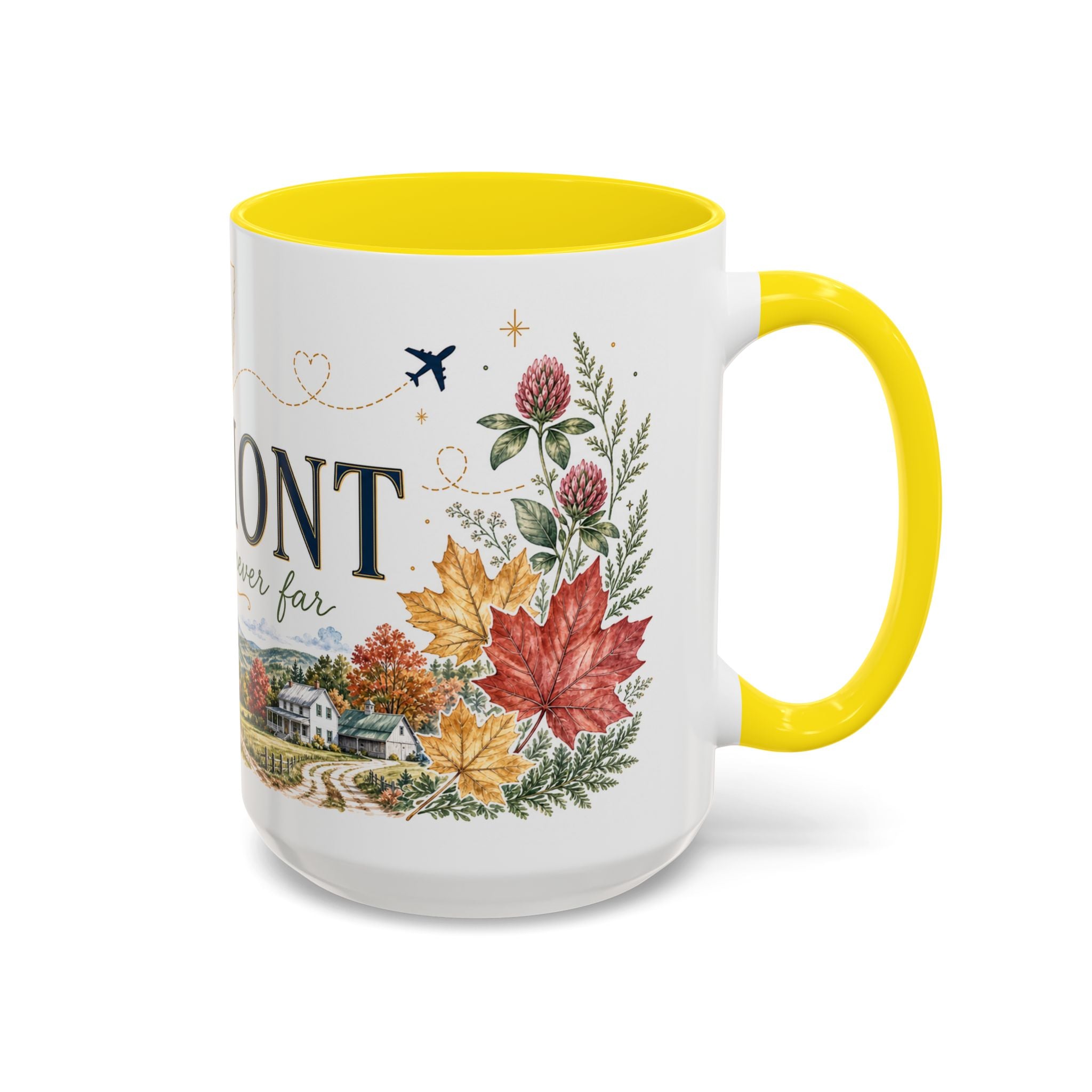 Vermont Home State Mug | Moving Away Gift | Long Distance Friendship Coffee Cup | 11oz 15oz Accent Mug