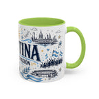 Argentina Soccer Coffee Mug | Soccer Fan Gift | Accent Color Ceramic 11oz 15oz Match Day Cup