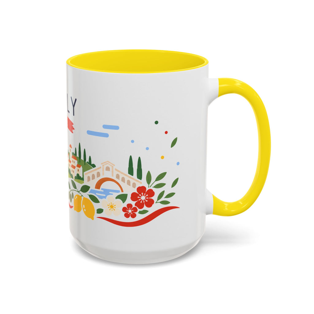 Italy Coffee Mug | Travel Souvenir Accent Mug | Country Gift Ceramic Cup 11oz 15oz