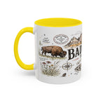Badlands National Park Coffee Mug | South Dakota Prairie Fossil Hiking Gift | Accent Color Ceramic 11oz 15oz