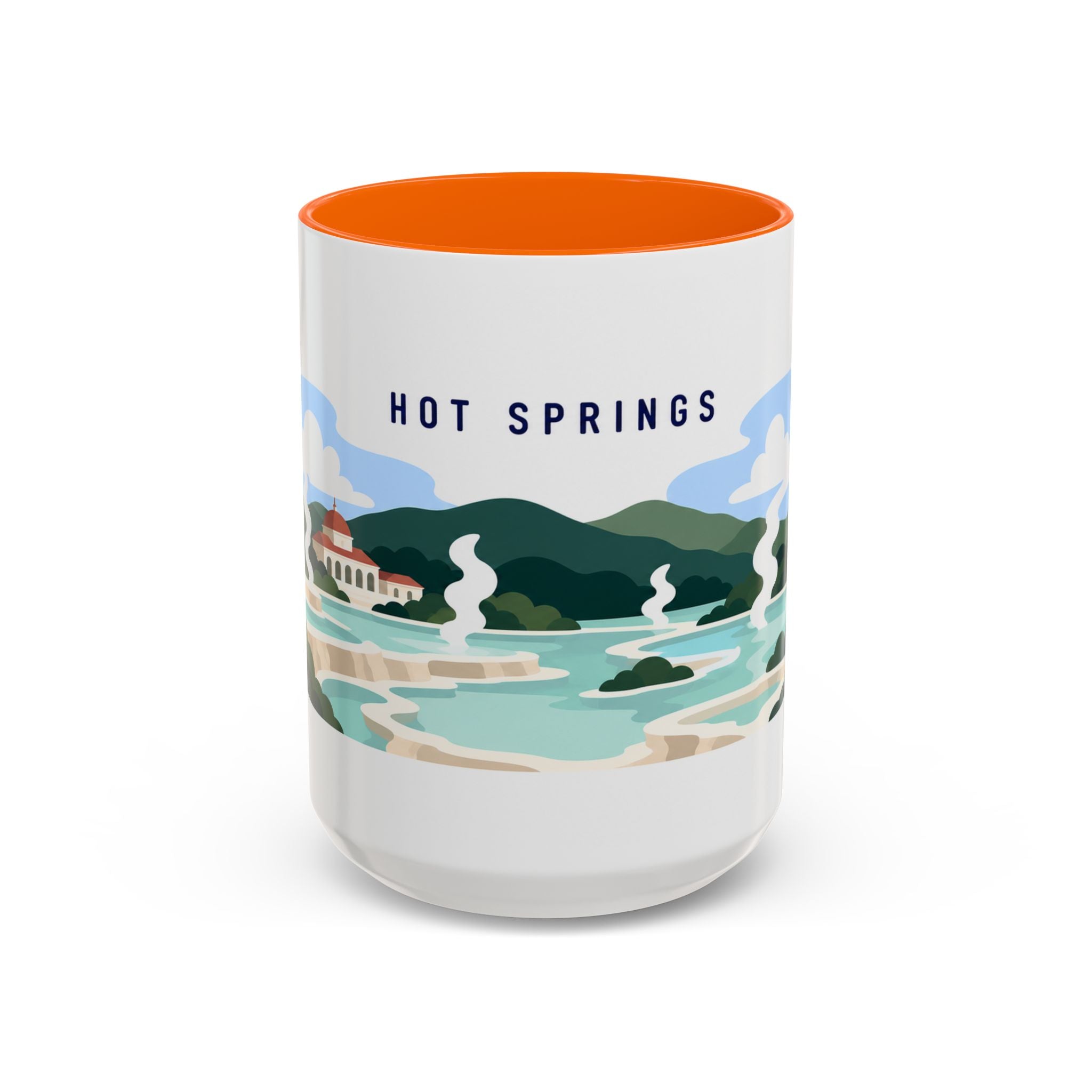 Hot Springs National Park Coffee Mug | Solid Color Block Park Souvenir | 11oz 15oz Accent Mug