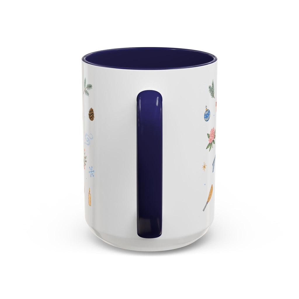 New River Gorge National Park Christmas Mug | Watercolor Travel Souvenir | Holiday Gift | Accent Ceramic Coffee Cup 11oz 15oz
