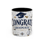 Congrats Graduate Coffee Mug | Class of 2026 Graduation Gift | Accent Color Ceramic 11oz 15oz