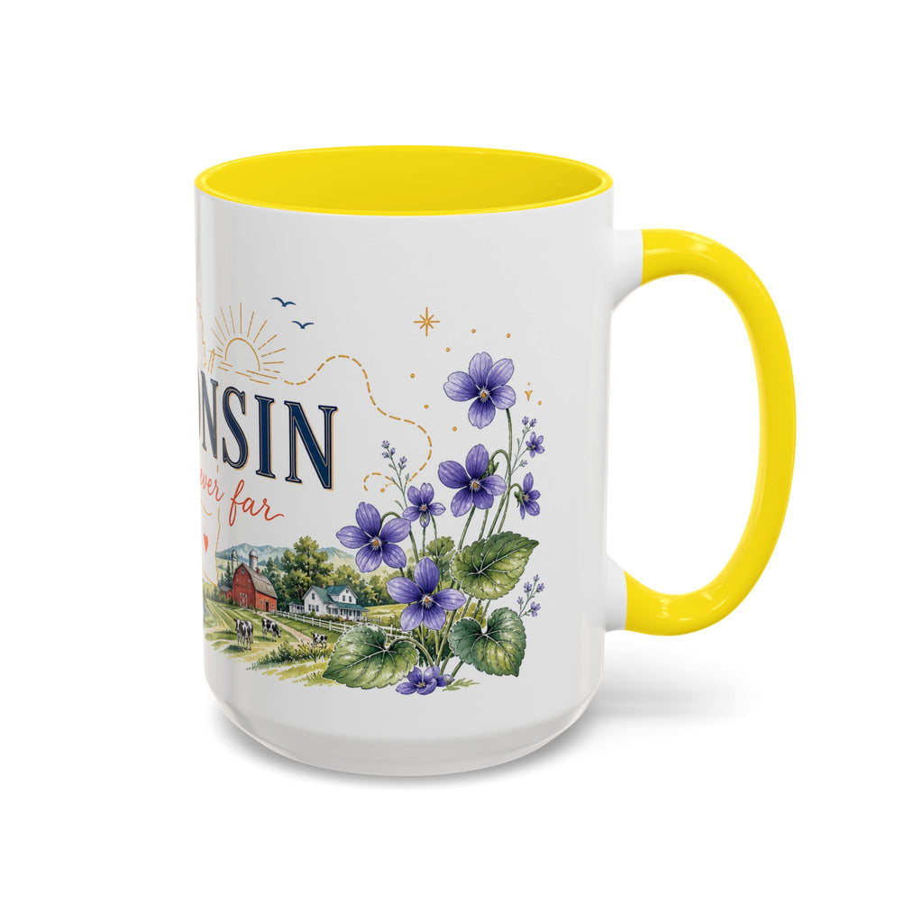 Wisconsin Home State Mug | Moving Away Gift | Long Distance Friendship Coffee Cup | 11oz 15oz Accent Mug