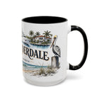 Fort Lauderdale Coffee Mug | United States Travel Souvenir | Vintage Illustrated City Gift | 11 oz 15 oz Accent Mug