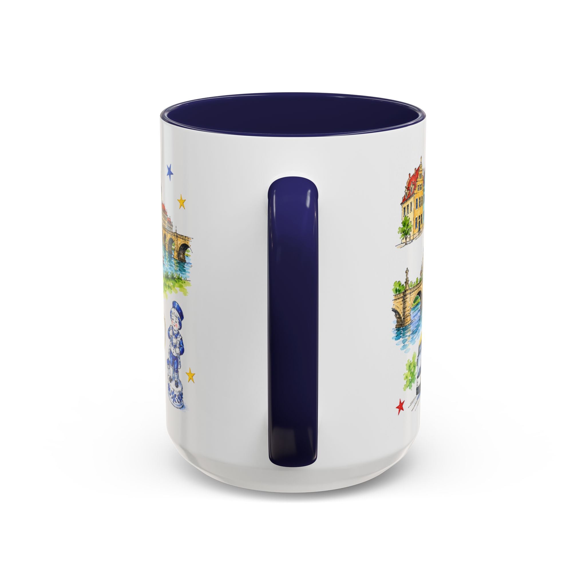 Dresden Illustrated Travel Mug | City Souvenir Accent Coffee Mug | 11oz 15oz Ceramic Cup