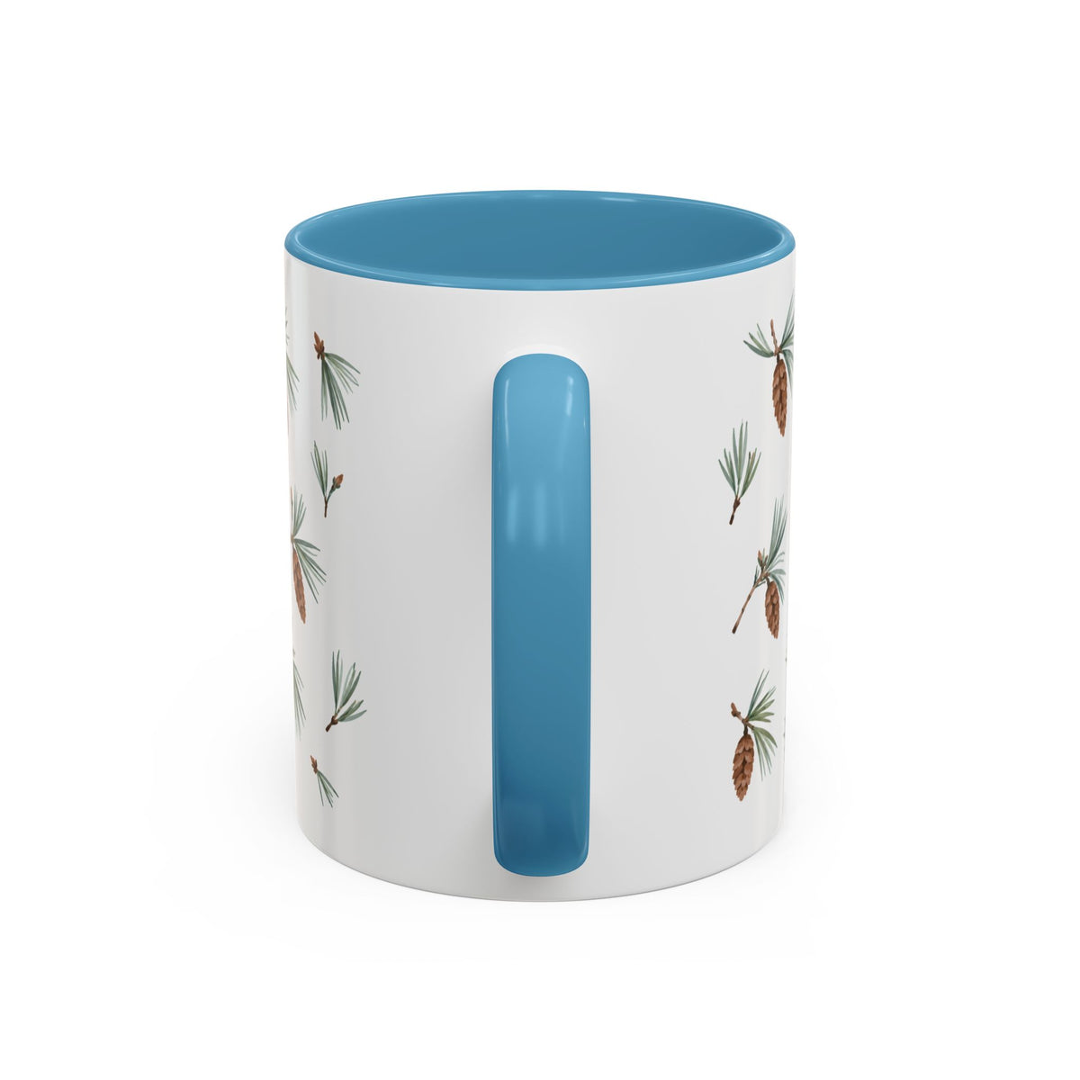 Maine White Pine Cone and Tassel Mug, State Flower Floral Coffee Cup, 11oz Botanical Gift