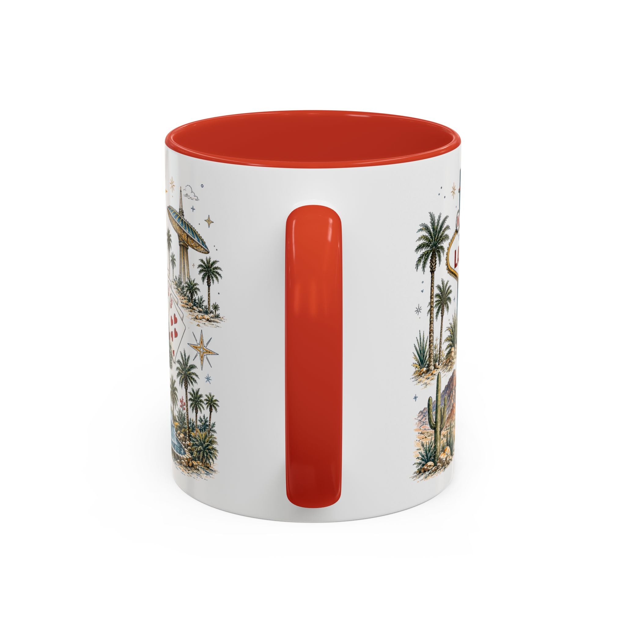 Las Vegas Coffee Mug | United States Travel Souvenir | Vintage Illustrated City Gift | 11 oz 15 oz Accent Mug