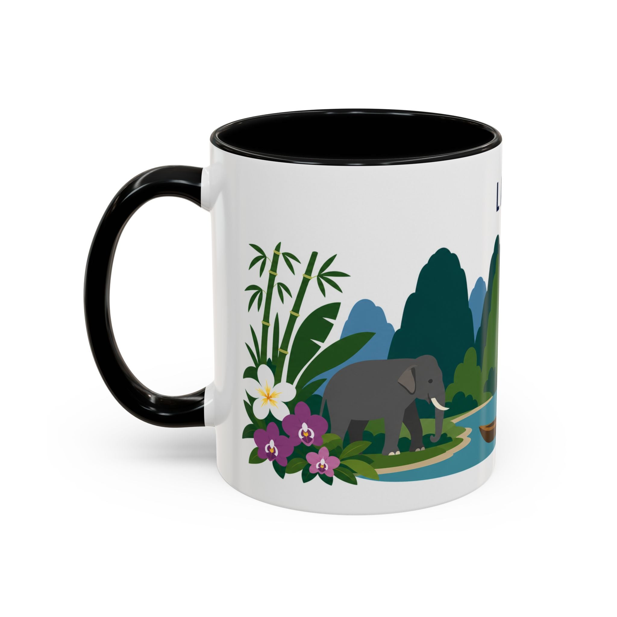 Laos Coffee Mug | Travel Souvenir Accent Mug | Country Gift Ceramic Cup 11oz 15oz