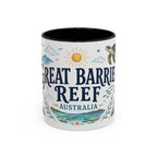 Great Barrier Reef Coffee Mug | Travel Destination Souvenir Gift | Accent Color Ceramic 11oz 15oz