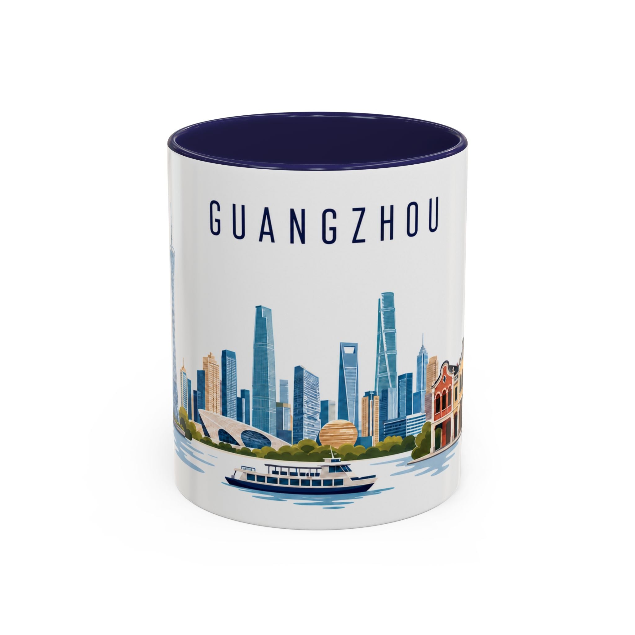 Guangzhou Coffee Mug | China Travel Souvenir | Porcelain Decal City Gift | 11oz 15oz Accent Mug
