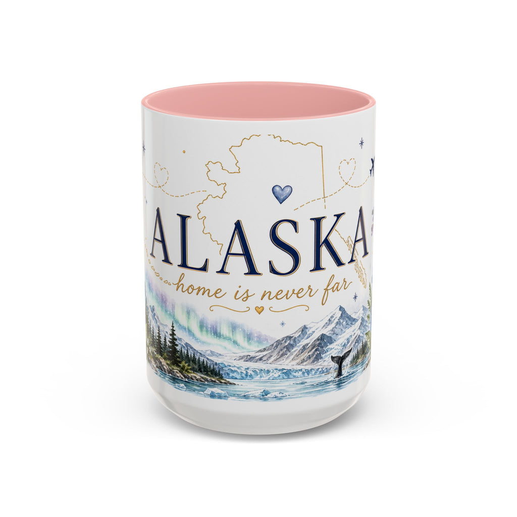 Alaska State Map Mug | Northern Lights, Mountains, Glaciers | Moving Away Gift