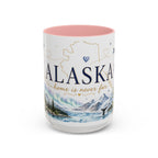 Alaska State Map Mug | Northern Lights, Mountains, Glaciers | Moving Away Gift