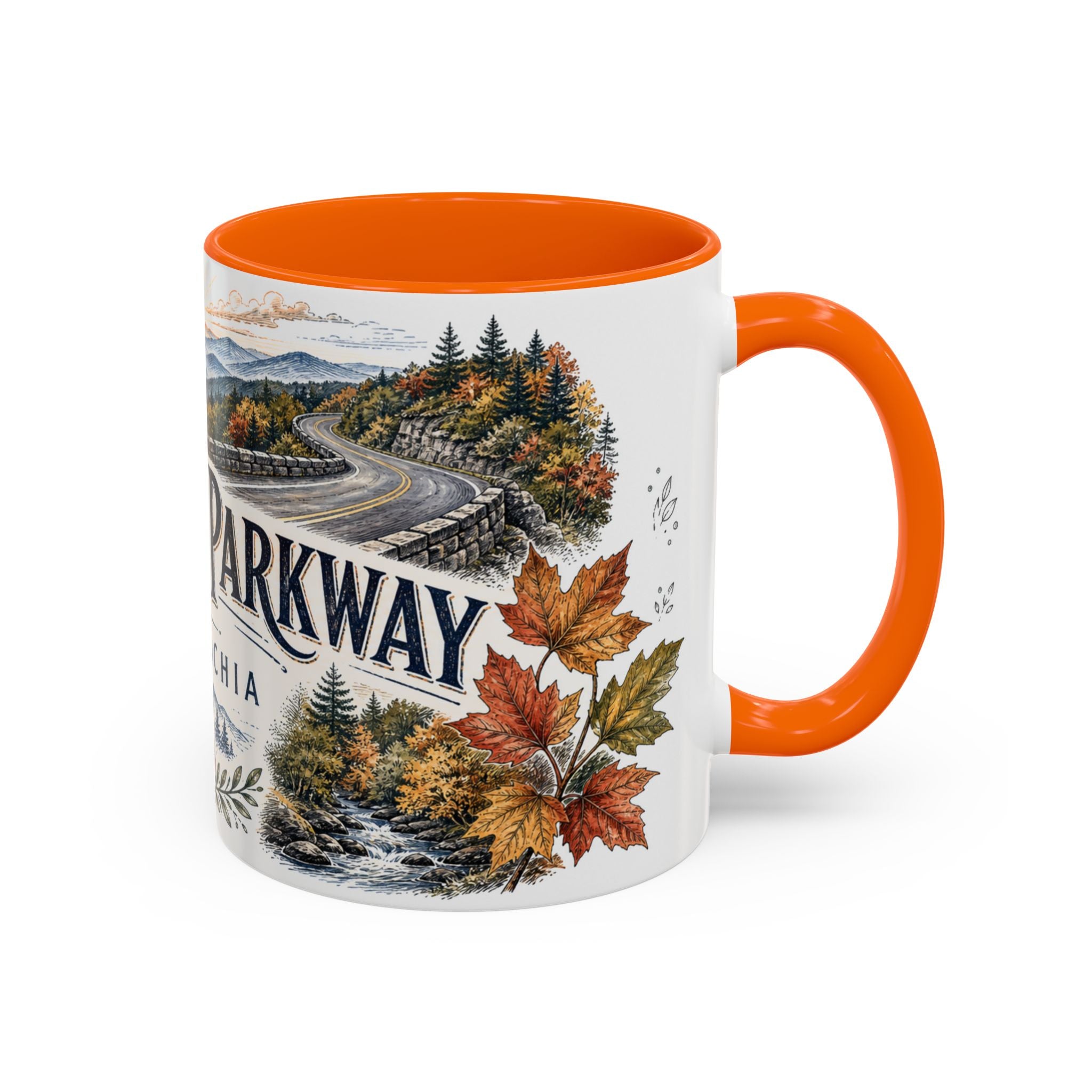 Blue Ridge Parkway Mug, Appalachia Travel Souvenir, Bucket List Gift, Accent Ceramic Coffee Mug 11oz 15oz
