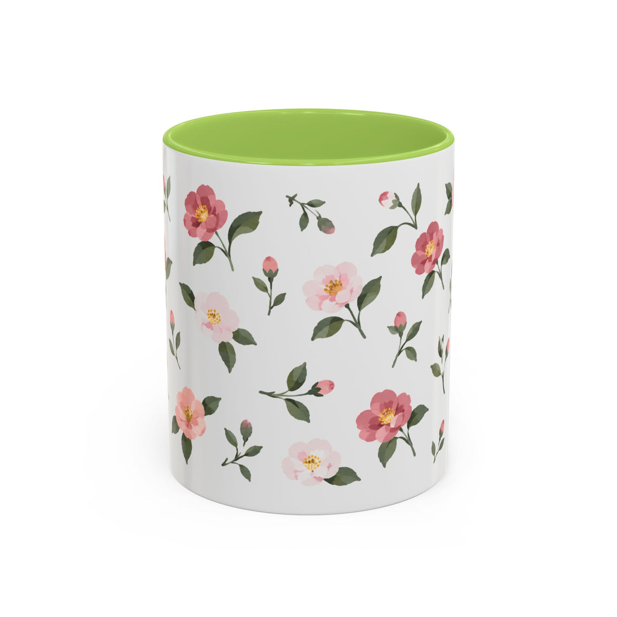 Alabama Camellia Mug, State Flower Floral Coffee Cup, 11oz Botanical Gift