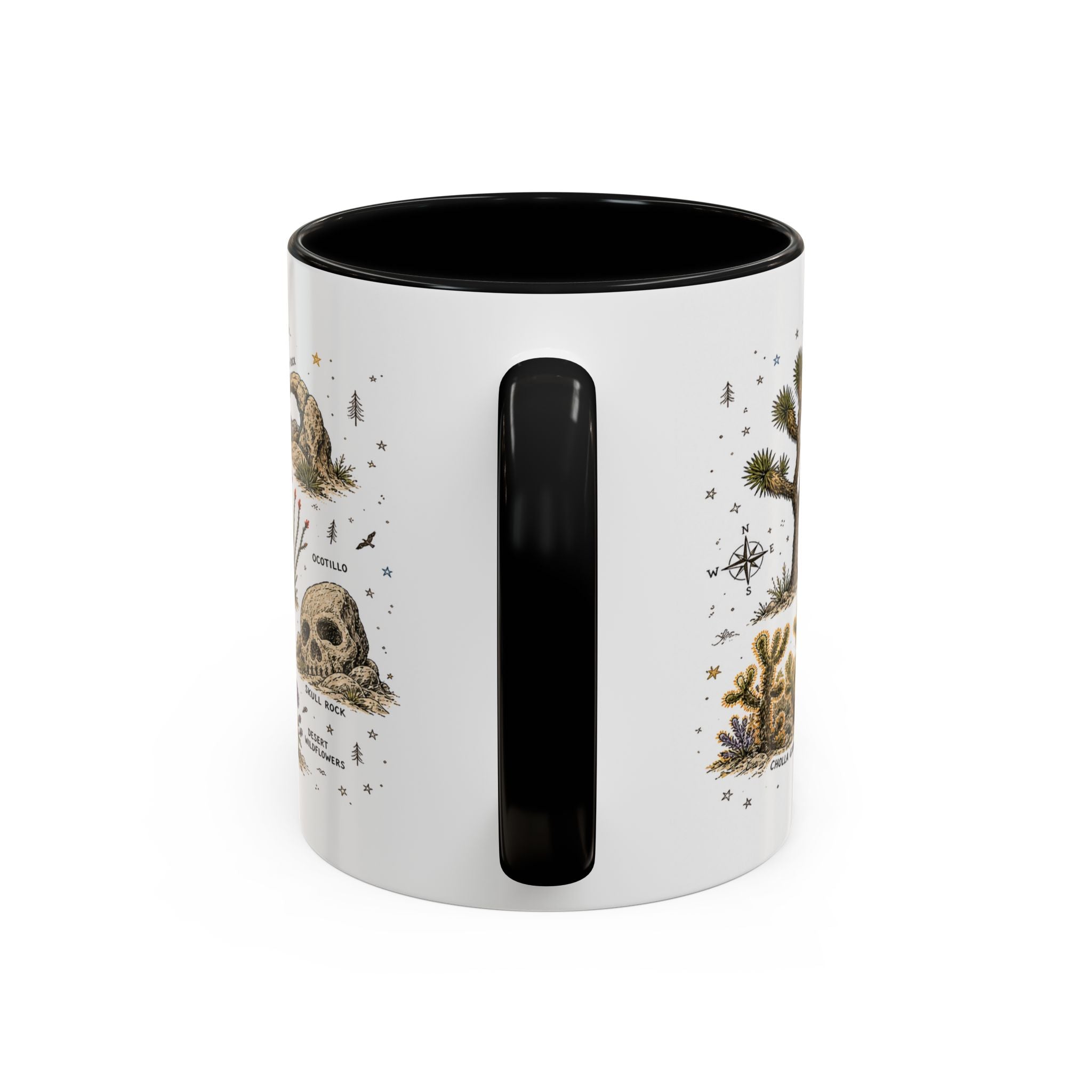 Joshua Tree Coffee Mug | National Park Desert Camping Gift | Accent Color Ceramic 11oz 15oz