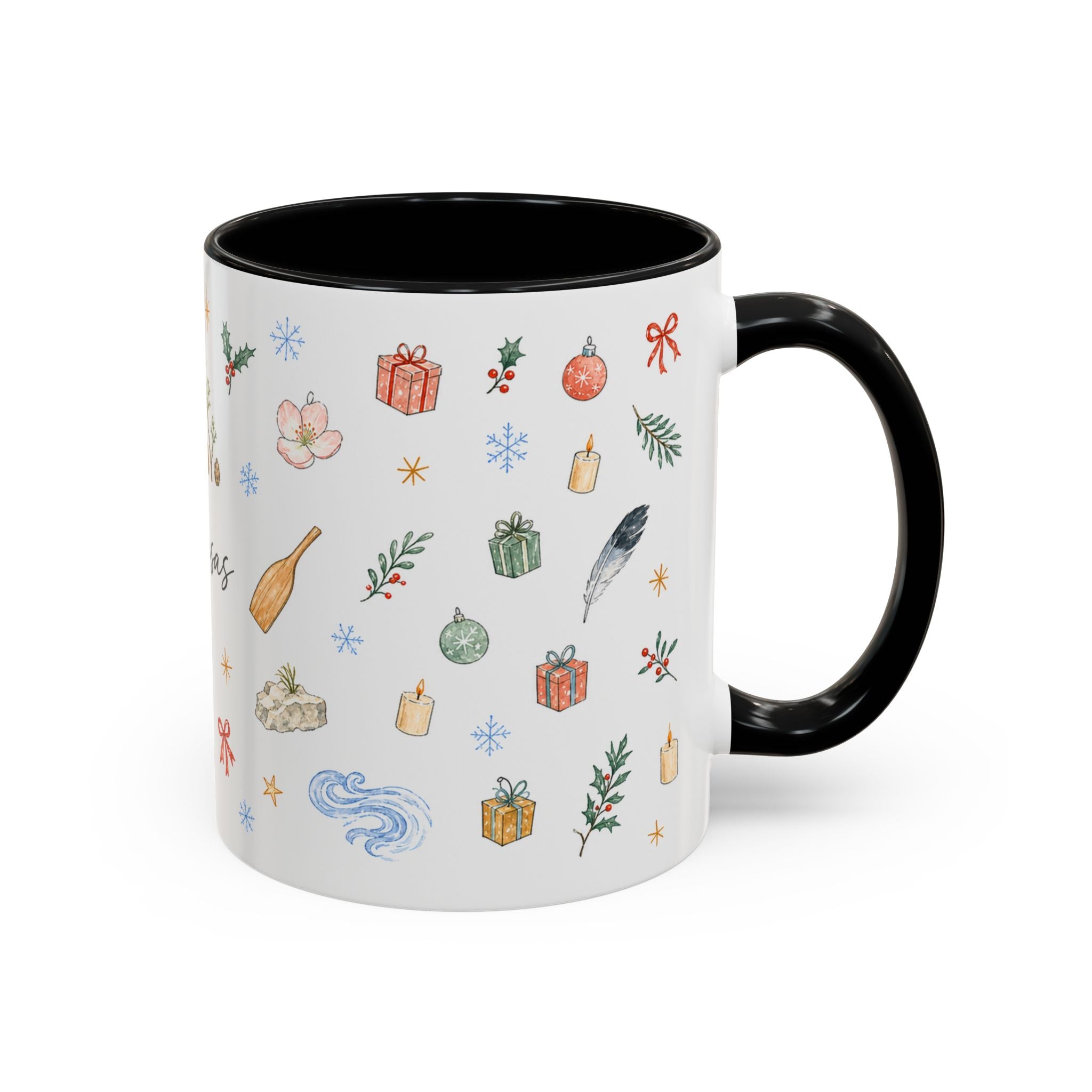 Arkansas Christmas Mug | Watercolor Travel Souvenir | Holiday Gift | Accent Ceramic Coffee Cup 11oz 15oz