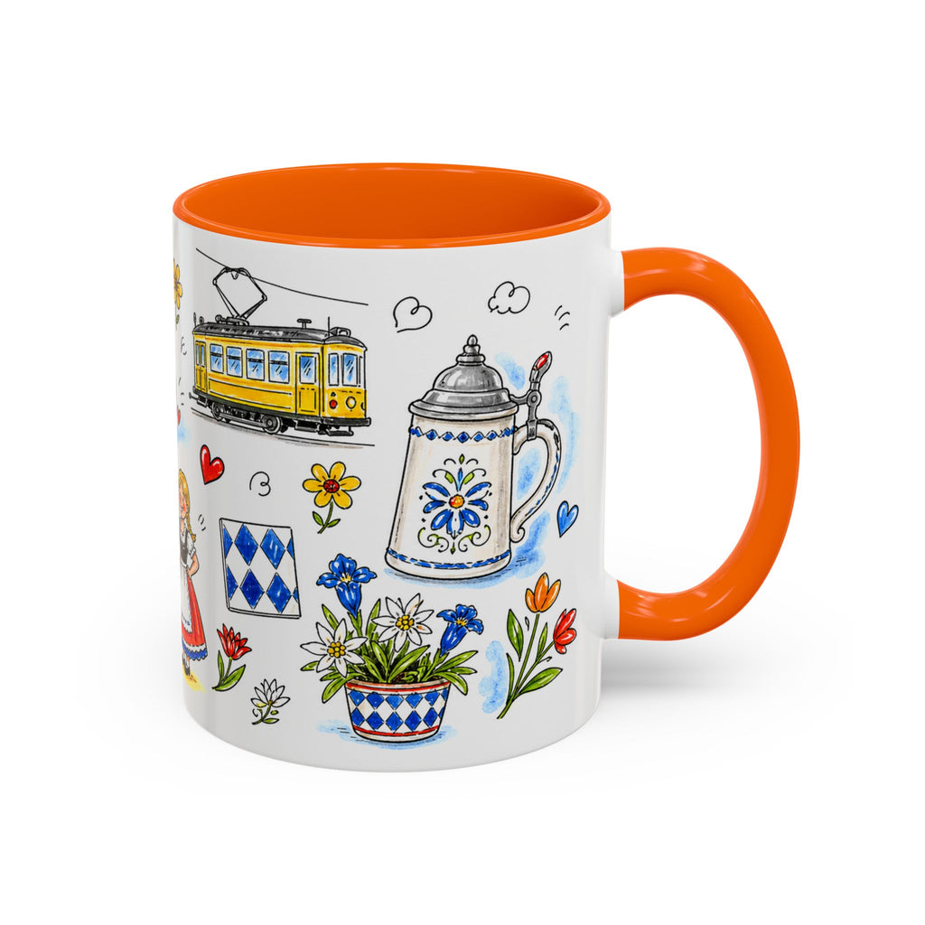 Munich Travel Mug | European City Souvenir Accent Coffee Mug | 11oz 15oz Ceramic Cup