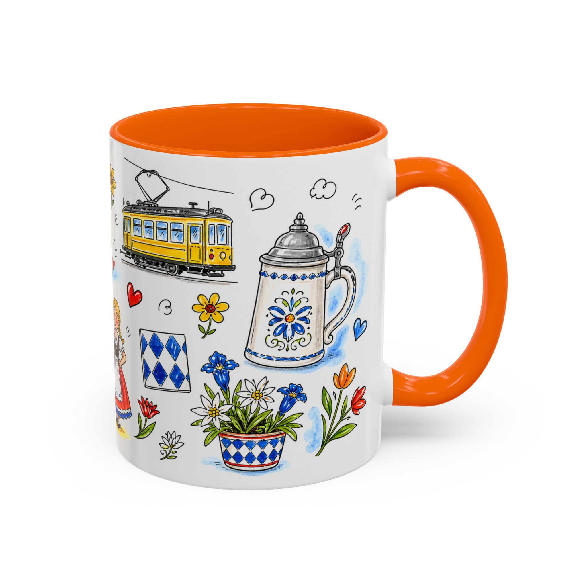 Munich Travel Mug | European City Souvenir Accent Coffee Mug | 11oz 15oz Ceramic Cup