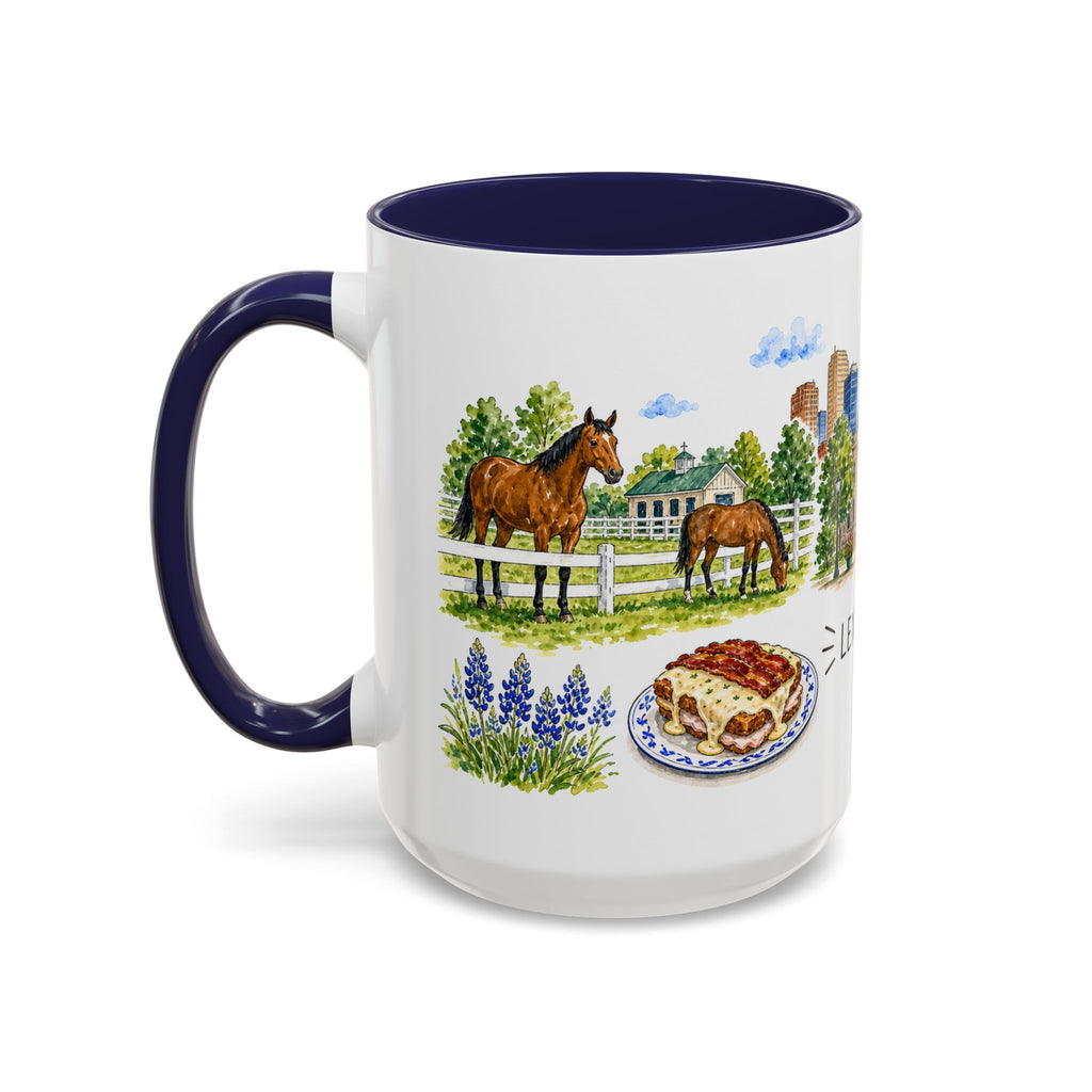 Lexington Illustrated Travel Mug | City Souvenir Accent Coffee Mug | 11oz 15oz Ceramic Cup