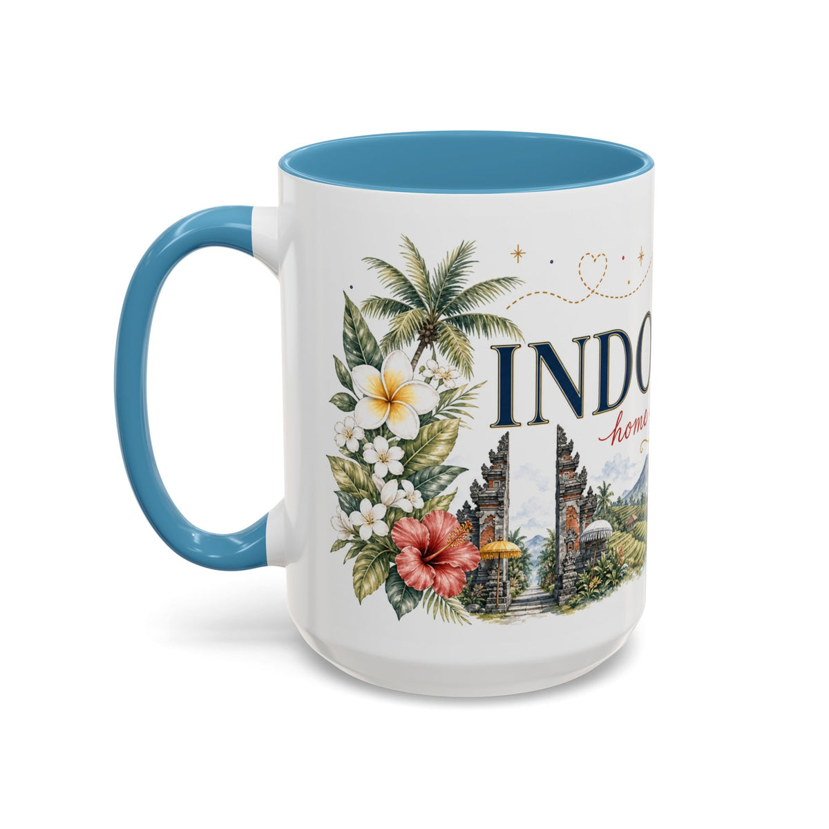 Indonesia Home Country Mug | Moving Away Gift | Long Distance Friendship | 11 oz 15 oz Accent Mug