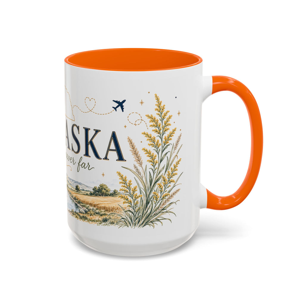 Nebraska State Mug | Moving Away, Long Distance Friendship Gift | Botanical Landscape Accent Mug