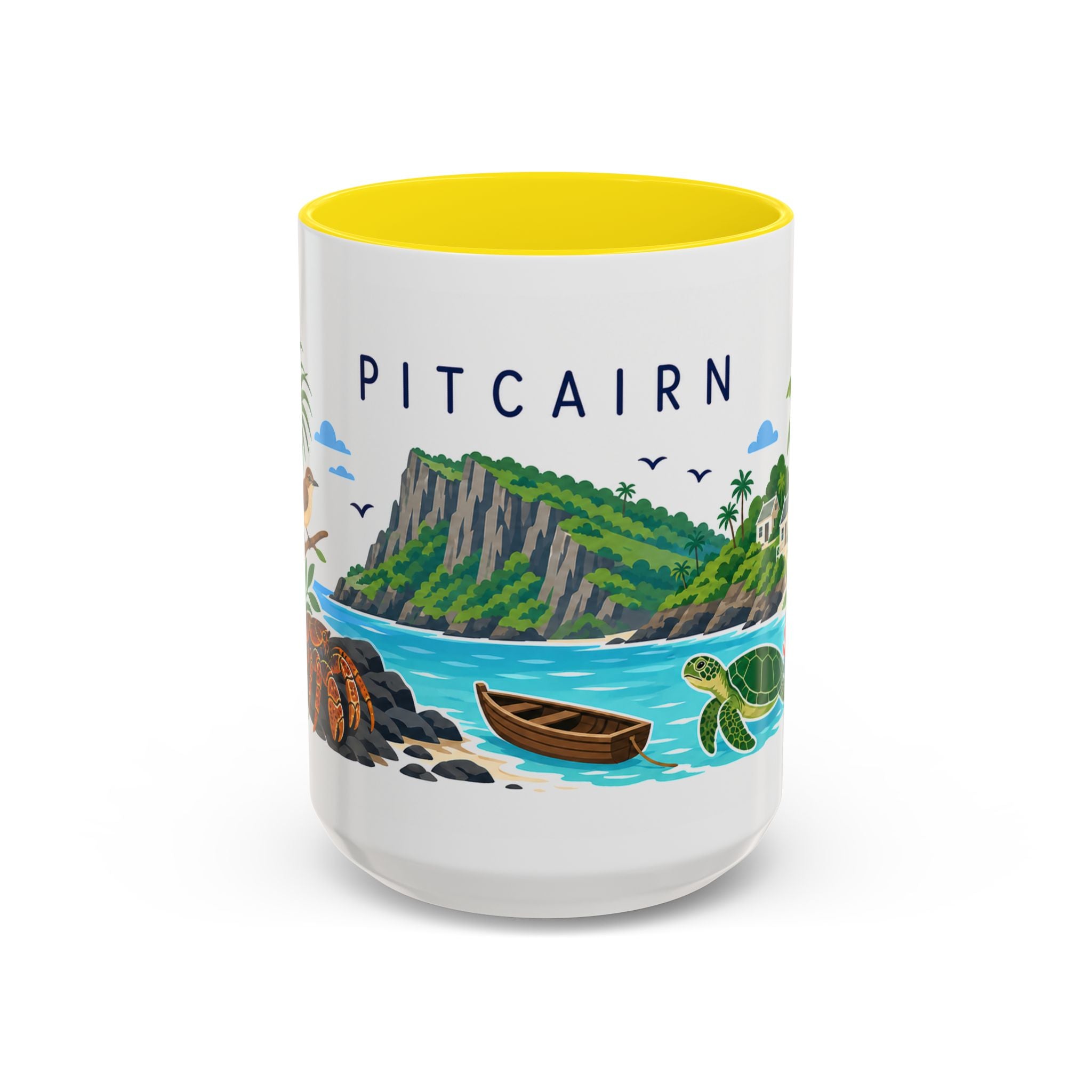 Pitcairn Coffee Mug | Travel Souvenir Accent Mug | Country Gift Ceramic Cup 11oz 15oz